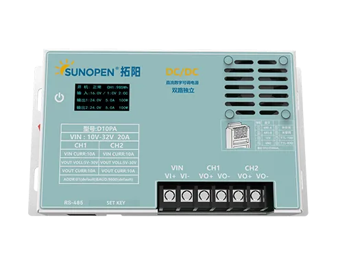 digital adjustable 10A DC-DC high efficiency synchronous step-up/down switching power supply